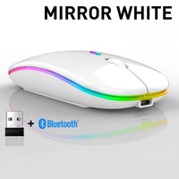 Mouse Nirkabel RGB X11 Harga Terjangkau, Dapat Diisi Ulang, Bluetooth 5.0, untuk Laptop dan Komputer Desktop
