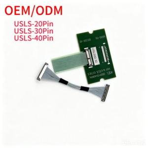 Cabo Coaxial Micro de 0,5mm de Passo 40 AWG OEM ODM com Conector KEL SSL20-10SB SSL20-20SB para Cabo de Display LVDS EDP - Product Image 5