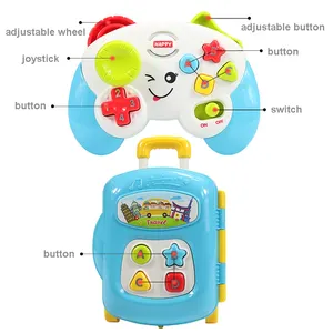 Newest Kids Plastic Game Handle And Suitcase Toy Baby Musical Toy Educational Baby Toys For Children