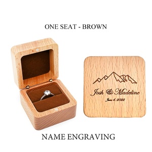 Nouvelle <span class=keywords><strong>boîte</strong></span> à bijoux en bois 2026, petite <span class=keywords><strong>boîte</strong></span> de rangement portable de voyage pour bagues et boucles d'oreilles, idéale pour les propositions de <span class=keywords><strong>mariage</strong></span> et les cadeaux de la Saint-Valentin - Product Image 6