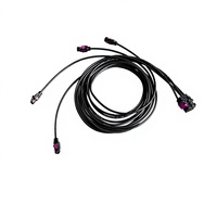 Faisceau de câblage coaxial blindé torsadé H-MTD RG174 étanche pour l'automobile, série Devica E6Z010-001, certifié RoHS, 0,28 mm