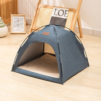Lit pour chat et chien de petite taille durable, tente tipi pour animaux de compagnie d'intérieur de luxe, maison pour animaux de compagnie élégante, matériau chaud, maison pour animaux de compagnie fermée