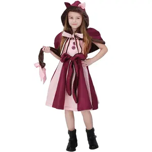 Kinderen Halloween Kostuum Meisjes Jurk Alice Kostuum Wonderland Cheshir Kat Kids Cosplay Fancy Dress Kostuums