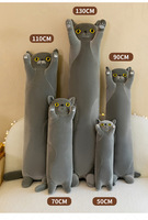 Jouets en peluche personnalisés en gros : Oreillers chat en peluche, Jouets en peluche chat longs, Poupées en peluche compagnes de sommeil