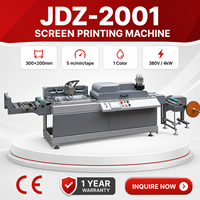 Équipement d'impression sérigraphique industriel JDZ-2001, imprimante à ruban enroulable, taille d'impression 300x200mm, homologué CE, garantie 1 an