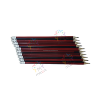 Crayons en bois personnalisés avec gomme, impression de marque pour bureau, fournitures scolaires et articles promotionnels marketing