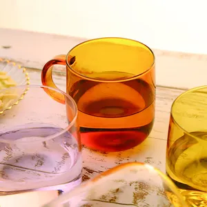 Taza de té de cristal de una sola pared para el hogar, bote cilíndrico transparente resistente al calor, color panda, 2022