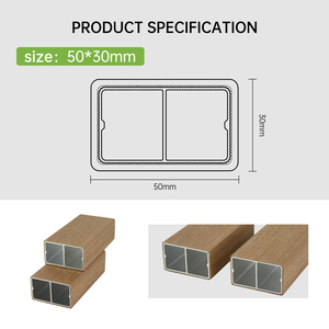 Prezzo di fabbrica 50*30mm anti-uv tubo quadrato esterno/cavo quadrato WPC legno/alluminio colonna HDPE per esterno - Product Image 6