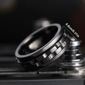 Anillo de Lujo de Acero Inoxidable con Engranajes Giratorios Multicolor, Joyería de Mano con Significado, Anillo Antiestrés, Regalos para Mujeres y Hombres - Product Image 4