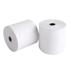 Rouleaux de papier thermique Unifon 80x80mm haute douceur blanc/blanc pur pour systèmes de caisse enregistreuse et de point de vente - Product Image 1