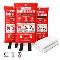 Couverture anti-feu d'urgence pour la cuisine et le barbecue, couverture ignifuge en fibre de verre avec pochette personnalisée