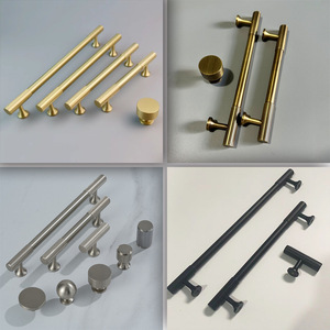 Modern tırtıllı pirinç dolap kolları ve çekmece siyah altın tunç mutfak dolap mobilya kolları için çeker - Product Image 2