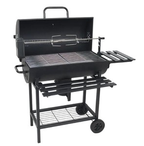 Nueva Llegada: Asador de Carbón para Pollo Asado en Barril, Barbacoa Portátil para Exteriores con Carro de Tambor de Aceite Negro - Product Image 2