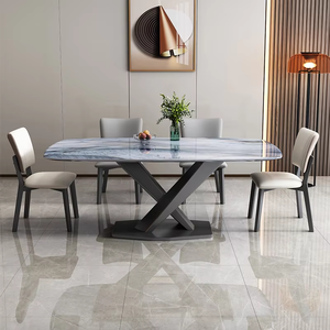 Ensemble <span class=keywords><strong>de</strong></span> <span class=keywords><strong>table</strong></span> et <span class=keywords><strong>de</strong></span> chaises <span class=keywords><strong>de</strong></span> salle à manger <span class=keywords><strong>de</strong></span> luxe italien, style moderne simple rectangulaire <span class=keywords><strong>de</strong></span> style occidental pour meubles <span class=keywords><strong>de</strong></span> salle à manger <span class=keywords><strong>de</strong></span> luxe - Product Image 5