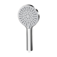 Ensemble de douche à main pressurisé chromé avec plusieurs jets, fixation murale, robinet de salle de bain moderne et tuyau de douche