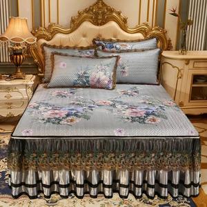 Hot Sale Polyester Dekoratif Seprai Tempat Tidur Bunga Rok Flora Seprai Lembar Rok - Product Image 1