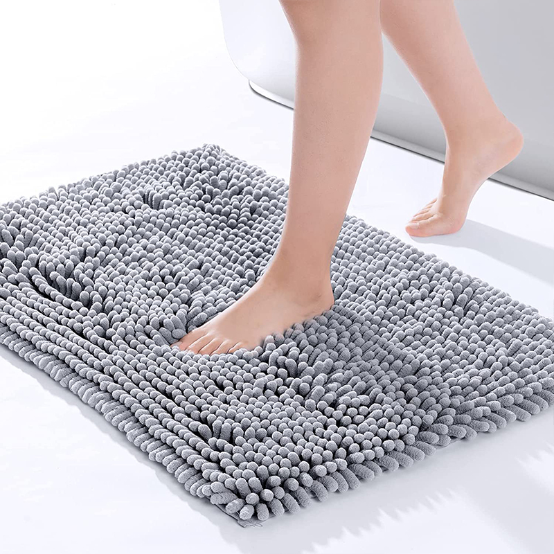 Пользовательский коврик с логотипом ванной комнаты, нескользящий, очень впитывающий, удобный, ворсистый, синель, коврик для ванной
