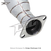 Collecteur d'échappement Boska en acier inoxydable avec catalyseur 200 cellules pour Dodge Challenger 6.4L 2019+ – Système de collecteur catalytique à haut débit