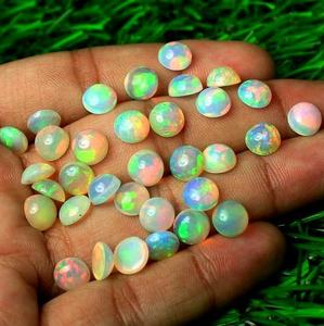 Opale Welo éthiopienne multi-feu polie en cabochon, forme naturelle, pierre précieuse en vrac, bijoux, bague, INDIA GEMS, modèle AETHOPAL04, vente en gros - Product Image 2