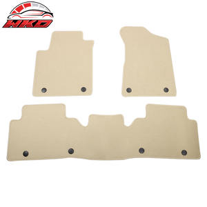 Tapis de sol pour Nissan Armada QX80 17-23 antidérapants avant arrière en velours 3 pièces - Beige - Product Image 1