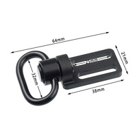 Système de démontage rapide en alliage d'aluminium, type QD, dispositif de rotation du sangle dorsal avec adaptateur de fente en tissu de 25 mm pour usinage CNC