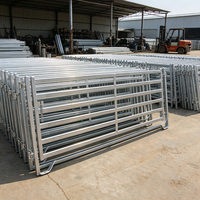 Panneaux de clôture pour bétail en acier galvanisé de haute qualité, écologiques et portables (6 pieds) pour bovins et chevaux.