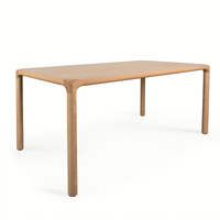 Table longue de conception simple Table à manger en chêne massif de haute qualité Bureau familial moderne table noire personnalisable