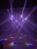 Nouveau DJ éclairage 12X10W LED RGBW 4IN1 faisceau tête mobile Football scène lumière rotative Disco Bar lumières