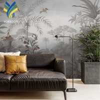 YKEAX 164 personnalisé Floral plante tropicale 3D murale Design moderne auto-adhésif papier peint rouleaux pour chambre décoration étanche