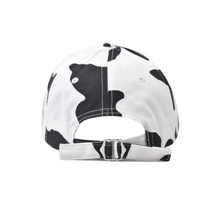 Casquette de baseball imprimée vache, logo personnalisé, coton sergé OEKO-TEX, 6 panneaux, fabrication BSCI, ajustable, faible MOQ - Product Image 3