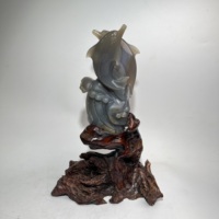 Sculpture de dauphin en agate sculptée à la main, figurine, décoration d'intérieur, cadeau, objet d'art