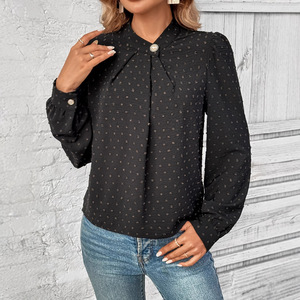 Nueva Blusa Elegante de Manga Larga para Mujer, Estilo Europeo Americano, Moda INS, Camisa Casual con Estilo - Product Image 2