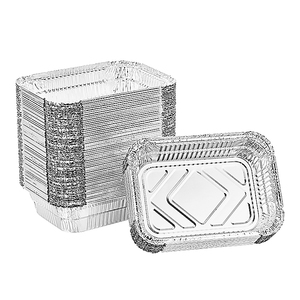 C18 Nhôm Container Dùng Một Lần Khay Giấy Bạc Với Các Tông Hoặc Nhựa Dome Nắp 700Ml 1.5lb Để Đi Thực Phẩm Pan Thân Thiện Với Môi rec19135i - Product Image 1