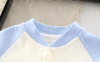 Combinaison longue pour bébé en coton, sans couture, épaissie, sans armature, pour ramper, garçons et filles, imprimé animal, automne