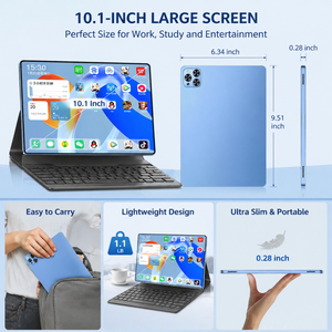 <span class=keywords><strong>Tablette</strong></span> Android 13 10 pouces 4G avec carte SIM, 12 Go + 512 Go, avec étui, <span class=keywords><strong>clavier</strong></span> et <span class=keywords><strong>souris</strong></span> – Modèle professionnel 2026 super abordable et en stock - Product Image 1