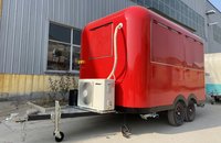 Cuisine mobile fonctionnelle de remorque de camion de restauration rapide personnalisable pour les supports de rue extérieurs-pour la restauration de barbecue de hamburger