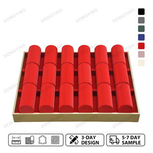 Support de Présentation pour Montres et Bijoux en Microfibre Rouge – Présentoir pour Perles, Montres, Bracelets et Sangles – Idéal pour Magasins de Bijoux - Product Image 2