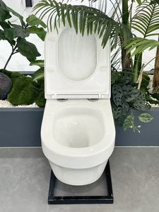 Haute qualité blanc crème moderne allongé sans monture <span class=keywords><strong>suspendu</strong></span> monobloc mural dissimulé réservoir toilette double <span class=keywords><strong>chasse</strong></span> p-trap - Product Image 3