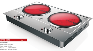 Muestra Gratuita de Hornillas Eléctricas Dobles de Acero Inoxidable, Sin <span class=keywords><strong>Radiación</strong></span>, Buenas para el Cuerpo Humano, <span class=keywords><strong>Inducción</strong></span> Infrarroja, Repuestos para Cocinas - Product Image 2