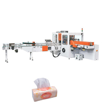 Machine d'emballage de mouchoirs en papier entièrement automatique à grande vitesse Xinyun, avec moteur à engrenages PLC, certifiée CE, 100-150 paquets/min