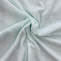 Tissu en maille côtelée pointelle Aqua Poussiéreux Luxueux, Très Extensible, T/SP 95/5, Point de Transfert, pour Hauts Premium Femme et Fille, 250 GSM