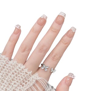 <span class=keywords><strong>Uñas</strong></span> <span class=keywords><strong>Postizas</strong></span> Hechas a Mano con Forma de Almendra, Cobertura Total, Plástico de Alta Calidad, Arte de <span class=keywords><strong>Uñas</strong></span> de Lujo, Venta al Por Mayor, Logotipo Personalizado - Product Image 2