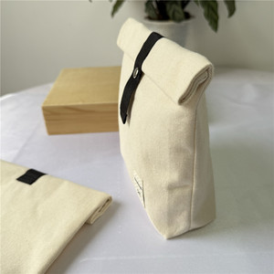 Bolsa de Almacenamiento de Cosméticos de Algodón de Lujo de Fábrica Chuanghua, Funda Protectora de Polvo con Etiqueta Tejida, Embalaje de Algodón Tipo Sobre, ¡Gran Venta! - Product Image 4