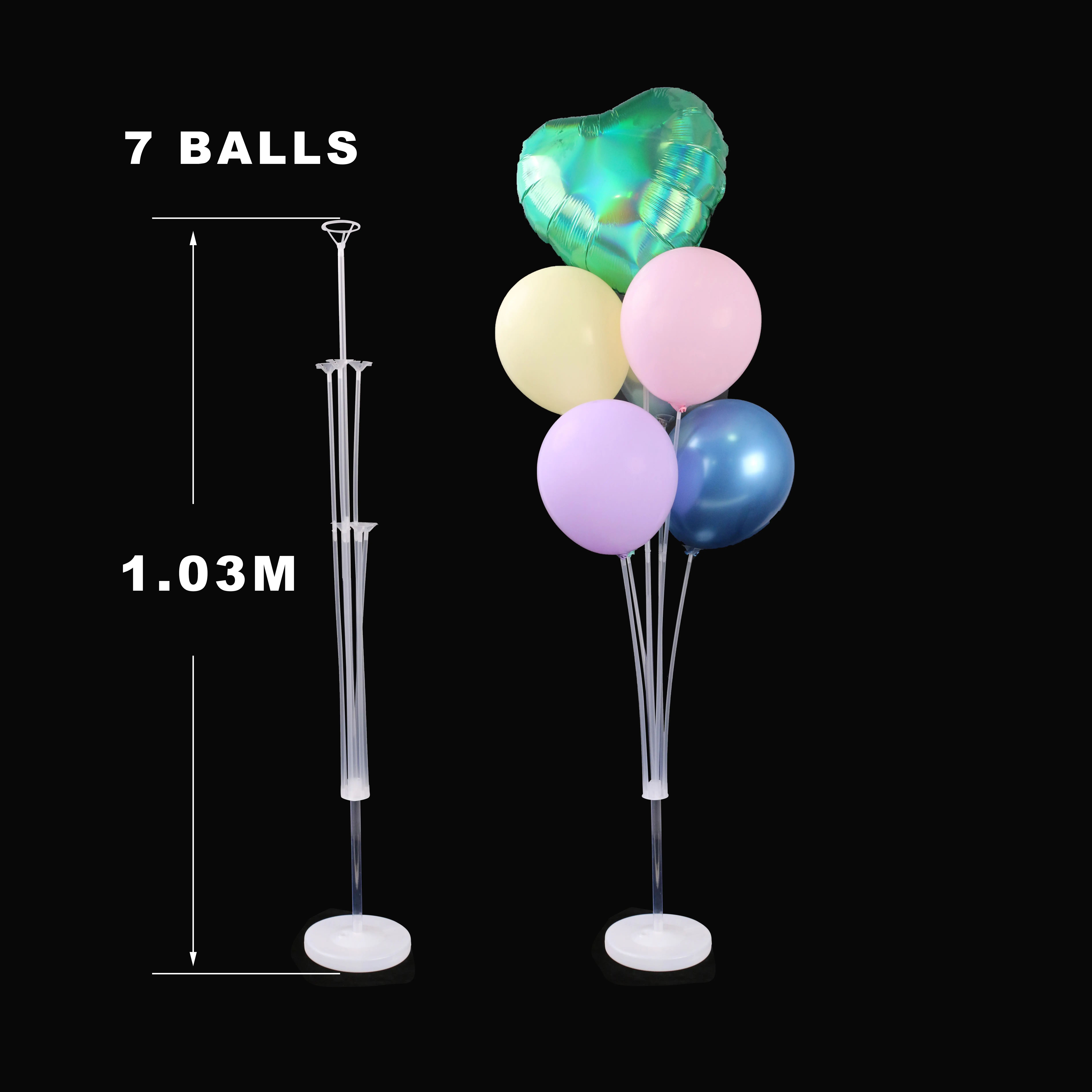 7 balls Balloon Stick Stand  Balloon Base with Pole and Cup Table Desktop Centerpiece Holder for Birthday Party  Wedding