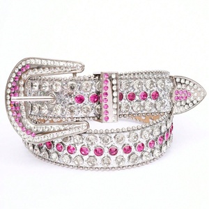 Nouvelle <span class=keywords><strong>ceinture</strong></span> en cuir de créateur <span class=keywords><strong>pour</strong></span> femmes, incrustée de cristaux de strass brillants, style punk hip-hop <span class=keywords><strong>pour</strong></span> robes et jeans de style western - Product Image 3