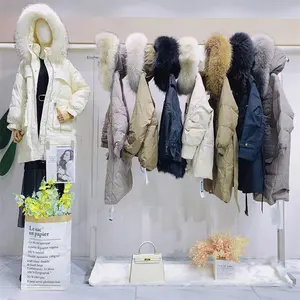 Discount Used Women's Clothing Special Offer Warm Down Jacket Inventory Stock Clearance Miscellaneous Bulk Sale