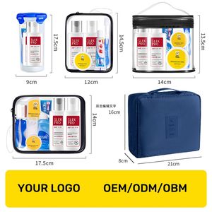 El juego de artículos de tocador de viaje OEM Personalizado incluye cepillo de dientes, enjuague bucal, champú y Gel de ducha, muestras para el cuidado del cabello y el peinado - Product Image 2