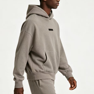 Sudadera con capucha personalizada <span class=keywords><strong>Fear</strong></span> para hombre, de peso pesado 430G, con logotipo bordado, diseño con cremallera y corte holgado, extragrande de invierno - Product Image 6