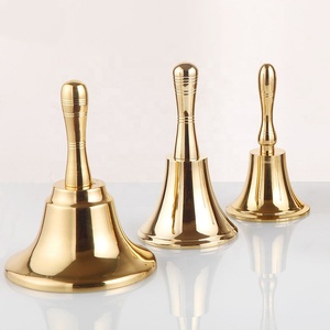 Campanella in ottone in metallo all'ingrosso campana da tavolo natalizia campana per la cena campana a mano per la scuola dell'hotel Ringer - Product Image 1
