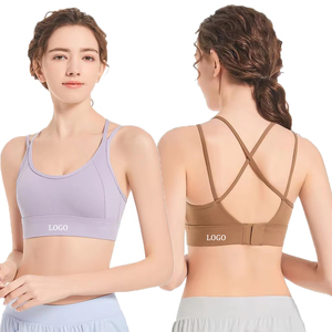 Strappy Sport Bra Women Stylish Comfortable Seamless Padded Training Gym Workout <strong>Yoga</strong> Running Fitness Fashion <strong>Activewear</strong> - Product Image 1